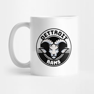 Detroit Rams Black Mug